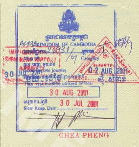 Visum cambodja afdruk